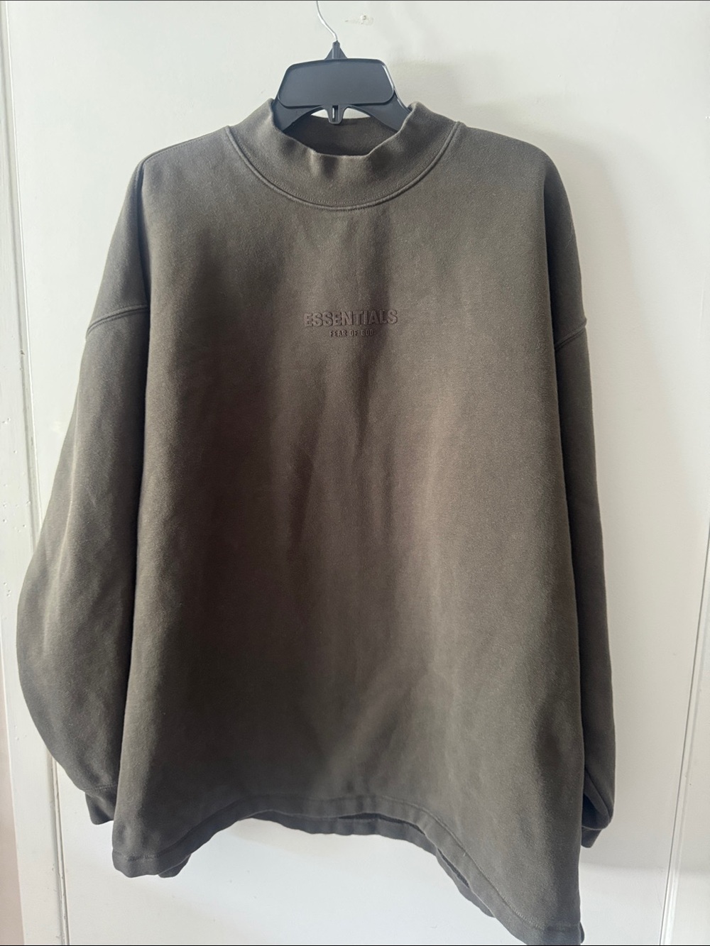 Essentials Fear of God Olive Green Crewneck Sweatshirt XL